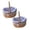 A673 B 10.2x9.8x7.9" 2Pack, variant on 2Pcs Wicker Picnic Basket With Removable Liner, Empty Picnic Baskets With Lid, Vintage-Style Picnic Hamper With Folding Woven Handle For Picnic, Camping, Outdoor, Halloween, Thanks Giving, Birthday