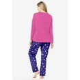 thumbnail image 2 of Dreams & Co. Plus Size Petite Long Sleeve Knit PJ Set, 2 of 3