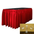 thumbnail image 1 of SKT-Pop-14x29-10Lclips-RedP98 Jupe de Table en Popeline de Polyester avec 10 L-Clips&44; Rouge - 14 Pi. x 29 Po., 1 of 1