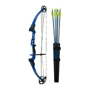Genesis Mini Youth Compound Bow and Arrow Kit, Right Handed, Blue