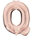 thumbnail image 2 of Anagram - 34 Letter 'Q' Mylar Balloon - Rose Gold, 2 of 2