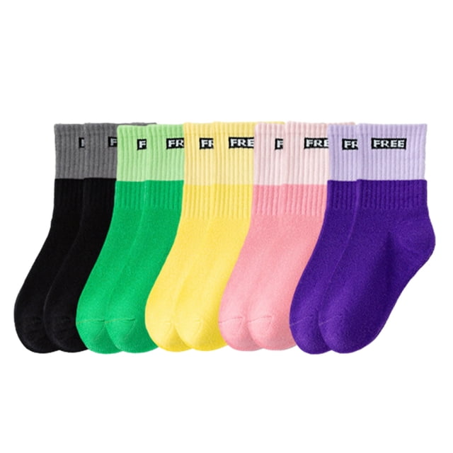Calcetines para niños Calcetines de tubo medio de color caramelo para otoño/invierno Calcetines grandes para niños