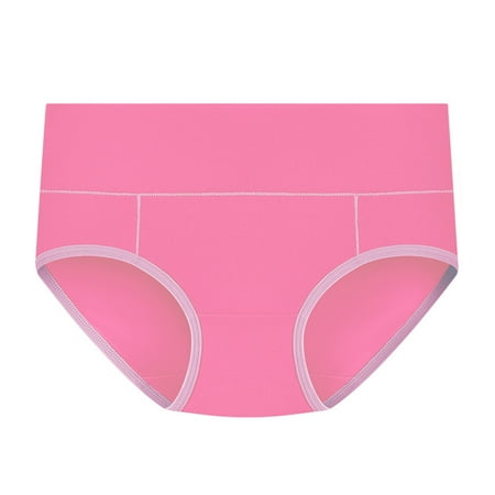 

dmqupv Long Underwear Women Hiking Underpants Patchwork Color Underwear Panties Bikini Solid Womens Briefs Active Wear Thongs Hot Pink XX-Large