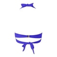 thumbnail image 5 of Crisscross Front Halter Bikini Top with Push-Up Lift and Soft Padding, Awesome For Beach Vacations Pool Parties Royal Blue XL, 5 of 5