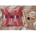 thumbnail image 2 of Peach Fluffy Throw Pillow Cushion Cover, Geometrical Design Squares with Various Shapes and Sizes Colorful Image Abstract, Decorative Square Accent Pillow Case, 18" x 18", Purple Coral, by Ambesonne, 2 of 5