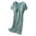 thumbnail image 1 of Robe de Maternité à Manches Courtes Robe d'Allaitement Sans Soutien-Gorge Sortie Post-Partum Robe d'Été de Maternité Décontractée, 1 of 4