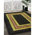 thumbnail image 3 of Ahgly Company Machine Washable Indoor Square Abstract Dark Golden Rod Brown Area Rugs, 7' Square, 3 of 7