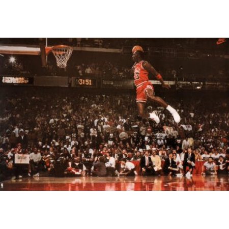 Michael Jordan Slam Dunk Poster Poster Print Walmart Com