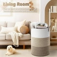 thumbnail image 6 of Laundry Basket,Woven Cotton Rope Laundry Hamper for Decorative Storage of Dirty Clothes,Toys and Blankets in Bathroom,Bedroom and Living Room, 6 of 10