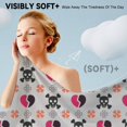 thumbnail image 3 of GZHJMY Beach Towel for Women Girls, Pattern Skull Heart and Bones Bath Towel, Oversized Lightweight Sport Towel, 31x63 Inch, 3 of 7