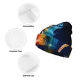 thumbnail image 3 of Kdxio Yellow Fish Seahorse Winter Beanie for Men Women Beanie Knit Hat Cuffed Cap Beanie Knit Chunky Snow Cap, 3 of 6