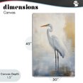 thumbnail image 4 of Stupell Industries Coastal Distressed Egret with Misty Reflection Canvas Art, 30 x 45, by Petals Prints Design, 4 of 8