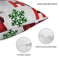 thumbnail image 3 of Pofeuu Cute Santa Print Double-sided plush pillowcase Square Throw Pillow Covers Pillows Cover for Living Room Bedroom Sofa Couch Cushion Cover（No pillow core）-20"x20", 3 of 7