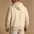 thumbnail image 5 of TKKCS Mens Pullover Hoodie with Kangaroo Pocket- Loose Fit Casual Drawstring Long Sleeve Soft Hooded Sweatshirt Khaki Size 2XL, 5 of 7