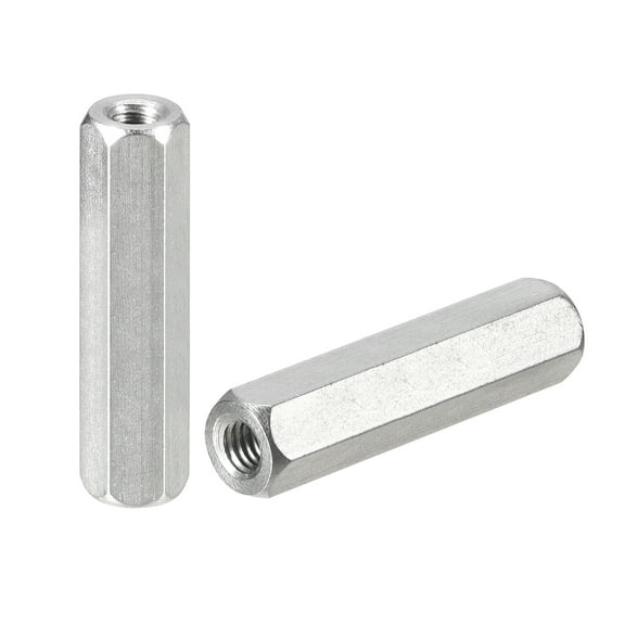 M4 x 0.7-Pitch 30mm Length Coupling Nuts, 10pcs 304 Stainless Steel Nuts