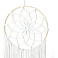 thumbnail image 4 of TJ Global Woven Macrame Dream Catcher Large Wall Hanging with Feathers and Tassels, Handmade Dreamcatcher, Boho Decoration Home Decor Ornament Craft Gift, 36 inch x 12 inch (White), 4 of 4
