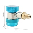 thumbnail image 2 of Noref R134 A/C Low/High Quick Connector Air Conditioning Coupler Adapter + Extractor Valve Core, 2 of 8