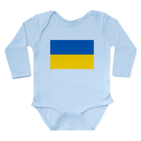 CafePress - Flag Of Ukraine Body Suit - Long Sleeve Cotton Baby Bodysuit