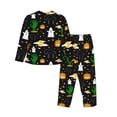 thumbnail image 2 of Uemuo Halloween Pattern Womens Pajama Sets,PJ Set for Women,Pajamas for Women Logo,Long Sleeve Pajama Set for Women,Soft Long Sleeve Top With Pants-Large, 2 of 9