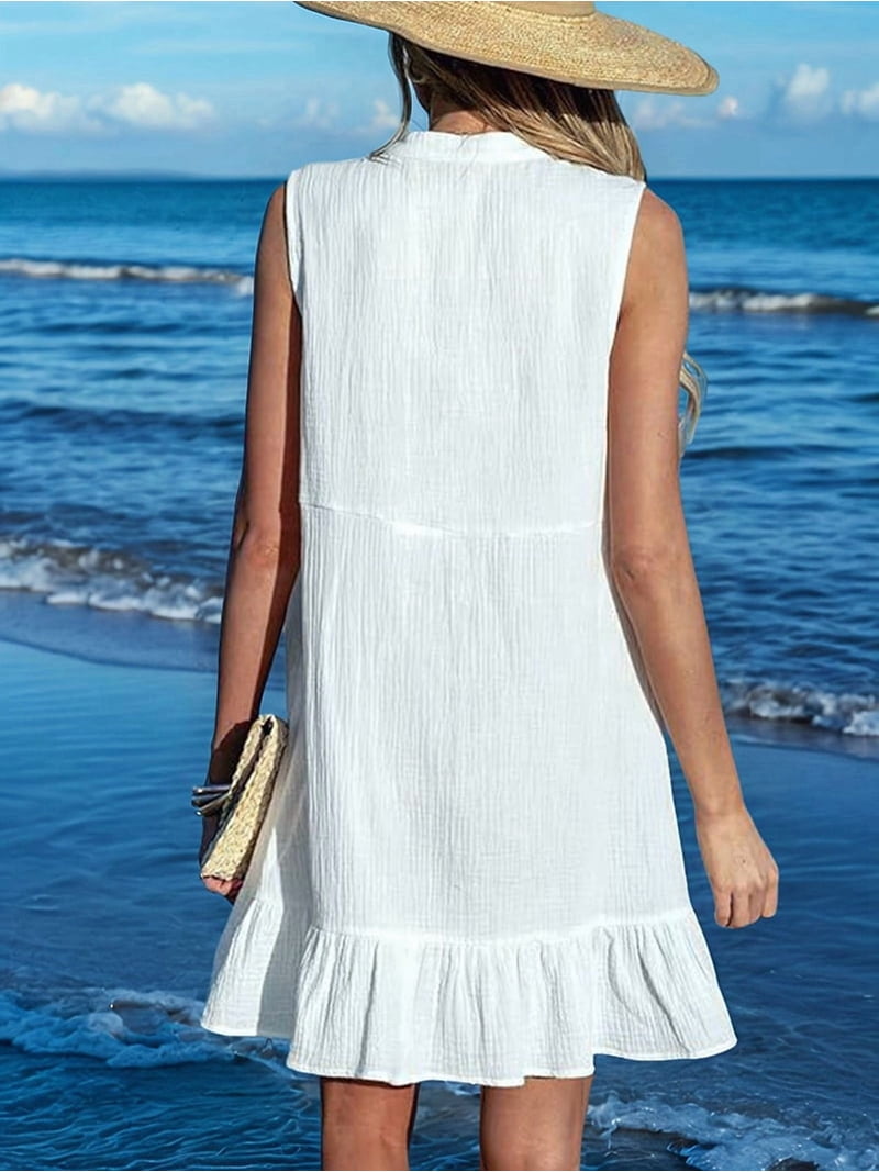 cotton beach cover up dresses Easy Cotton Gauze Cover-Up