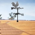 thumbnail image 4 of Veleta de gallo de montaje en valla, veleta meteorológica, indicador de dirección , vintage negro, metal para decoración de patio al 4 estilo, 4 of 8