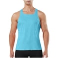 thumbnail image 2 of Einccm Men's Workout Tank Top Sleeveless Shirt, Breathable Quick Dry Athletic Muscle Fit Tank, Lightweight Performance Gym Running Fitness Training Summer Casual Undershirt, 2 of 9