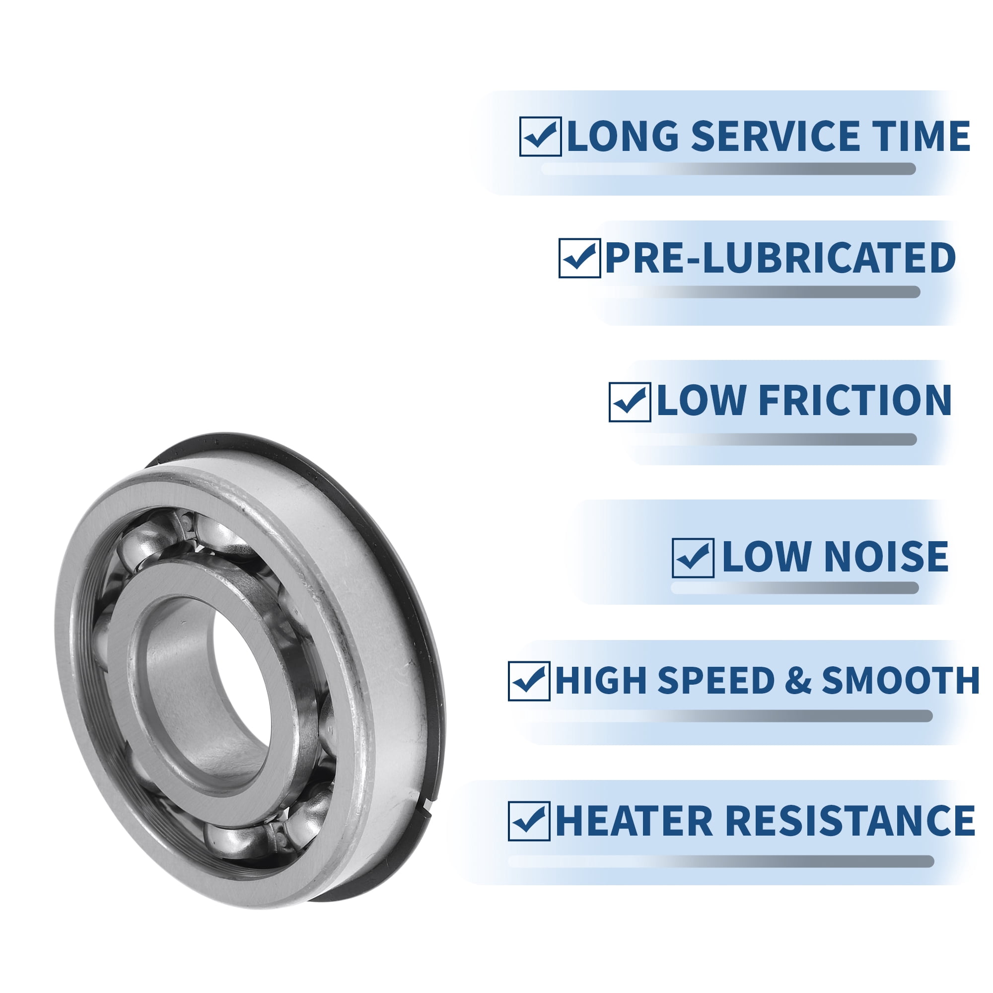Unique Bargains 6306NR Deep Groove Ball Bearings 30x72x19mm P0 Open Type Lubricated Bearings 1 Pc Car Scooter Skateboard Wheel Universal Silver Tone