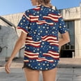 thumbnail image 4 of Ladies' Casual Short Sleeve Summer Tops for Women Printed Buttons Cardigan Top, Lightweight Soft Polyester, Machine Washable, Fits Asian Women Sizes S-5X, Perfect for Summer, Spring, Winter, 4 of 5