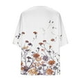 thumbnail image 4 of lcziwo Women's Plus Size Summer Work Clothes Kimono 2025 Floral Print Puff Sleeve Cardigans Loose Cover Up Chiffon Cardigan Casual Blouse Tops Orange XXL Limited Time Sale, 4 of 6
