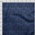 thumbnail image 4 of oneOone Cotton Cambric Medium Blue Fabric Jacobean Leaf Sewing Craft Projects Fabric Prints By Yard 42 Inch Wide, 4 of 4