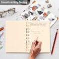 thumbnail image 4 of FORMRS 1-Subject Spiral Notebook 8" x 5" College Ruled 60 Refillable Sheet A5 Hard Cover, 2 Pack, Beige Snow Houses, 4 of 7