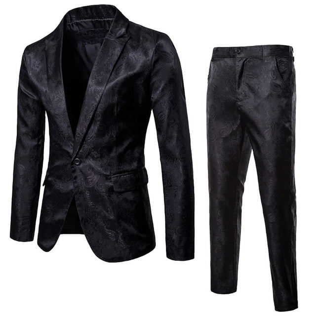 CEHVOM Men’s Suit Slim 2-Piece Suit Business Wedding Party Jacket Coat & Pants