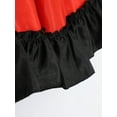thumbnail image 7 of Zaldita Kids Girls Spanish Flamenco Bull Dance Skirt Ruffled Hem Big Swing Long Skirts Belly Black B 110, 7 of 7