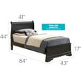 thumbnail image 2 of Glory Furniture Louis Phillipe Twin Bed in Black Color, 2 of 7