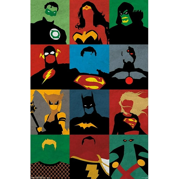 DC Comics - Justice League - Minimalist Wall Poster, 22.375" x 34", Unframed Version