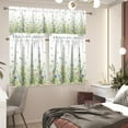thumbnail image 3 of 3 Pieces Fashion Indoor Decorations Kitchen Curtains and Valances Set Rod Pocket Tier Curtains for Living Room Bedroom Bathroom, Butterfly Floral Printed, 3 of 5