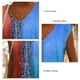 thumbnail image 4 of Mujeres camiseta de verano suelta casual multi color V cuello sin mangas gradiente superior para mujeres niñas rojo M, 4 of 7