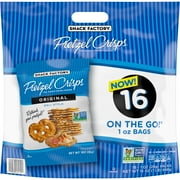 Snack Factory Pretzel Crisps Original, 1 Oz Snack Packs, 16 Ct