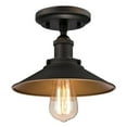 thumbnail image 2 of Westinghouse Lighting Westinghouse Louis One-Light Indoor Semi-Flush Ceiling Fixture, Oil Rubbed Bronze Finish and Metallic Bronze Interior, 2 of 2