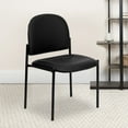 thumbnail image 3 of Flash Furniture Tania Comfort Adult Vinyl Modern Upholstered Stackable Side Reception Chair, Black, 3 of 13