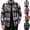 Dark Gray, variant on Flannel Shirt for Men Casual Long Sleeve Button Down Shirt Relaxed Gym Elastic Waist Polo Shirt with Mult-Pockets