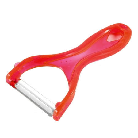 Pink Vegetable Peeler - Sharp Clear Hot Pink Plastic Handle Fruit Vegetable Potato Peeler Cutter