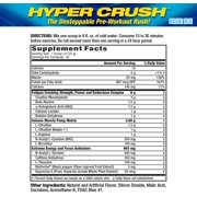 مسحوق ما قبل التمرين MHP Hyper Crush – دعم الطاقة والمضخات والتعب – 3 جرام كرياتين، سيترولين، 350 مجم كافيين – بلو آيس، 30 وجبة