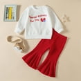 thumbnail image 2 of New Baby Gift Girl Newborn Infant Girls Valentine's Day Long Sleeve Letter Prints Pullover Tops Thanksgiving Outfit Girl, 2 of 9