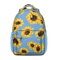thumbnail image 1 of Yellow Sunflower Print Backpack - Waterproof & Breathable Bookbag with Organized Storage for Commuters, 1 of 6