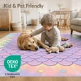 thumbnail image 4 of ODIKA Pink Whimsical Grid Layout Showcasing Theme Galaxy Easy Care Kids Safe for Small Living Room, Playroom, Bedroom, 4 of 7