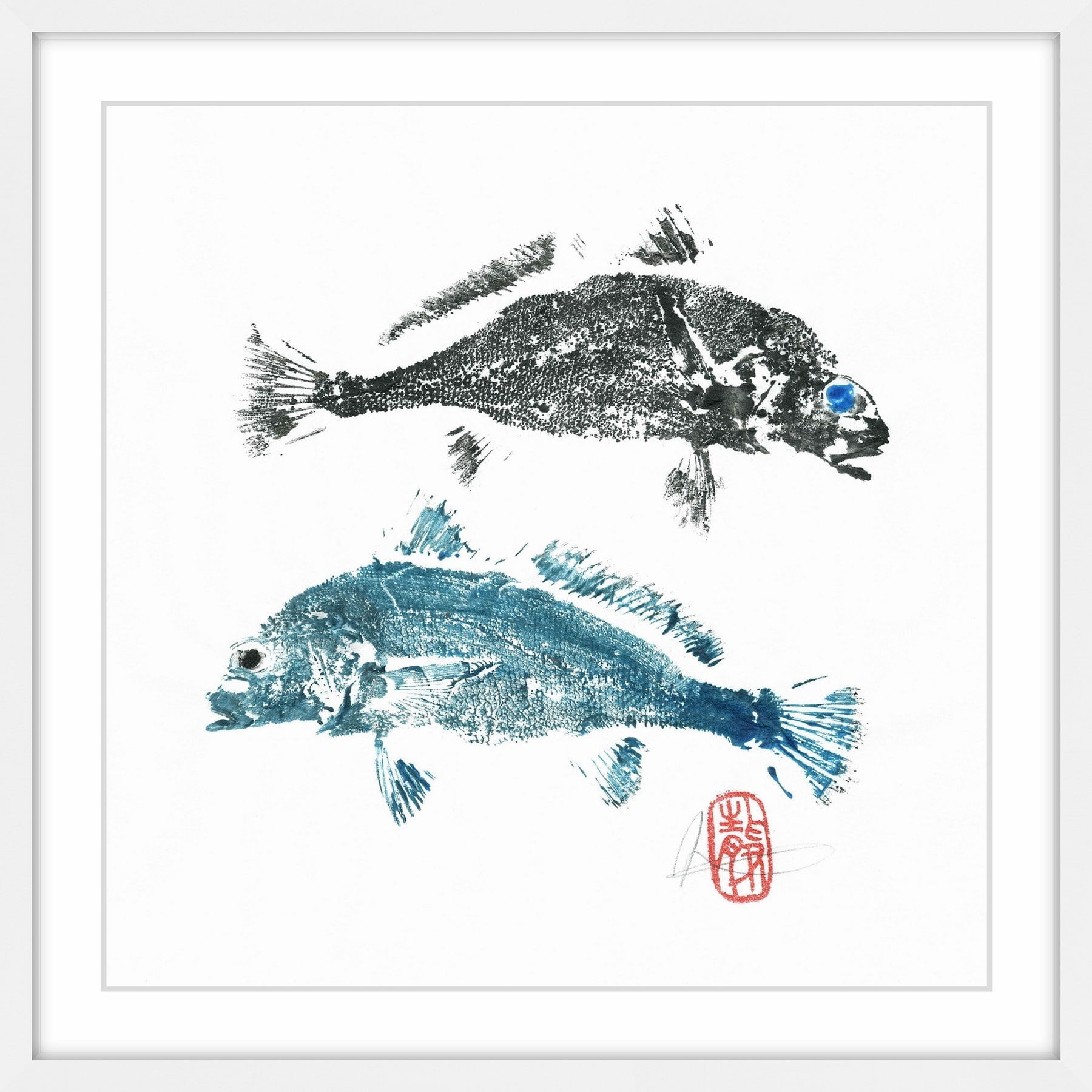 "Black & Blue Eye" Framed Painting Print
