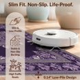 thumbnail image 6 of Design&I 8'x10' Washable Area Rug Purple Symmetrical Para Ornament Bordered Traditional Bedside for King Size Bedroom, Under Bed, Sleek Flatweave Pet Friendly, 6 of 7