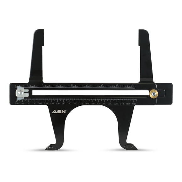 ABN Herramienta de medición de frenos 6.5-14.25 pulgadas (160-360 mm) Combinación de doble escala - Herramienta de calibre de reinicio de frenos para freno de tambor trasero Zapata de estacionamiento