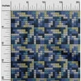 thumbnail image 2 of oneOone Viscose Jersey Medium Blue Fabric Geometrical Shape Craft Projects Decor Fabric Printed By The Yard 60 Inch Wide, 2 of 4